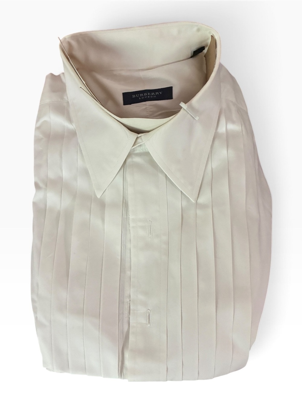 Authentic Burberry of London Men's Pleated Tuxedo Shirt - Size 15.5 34